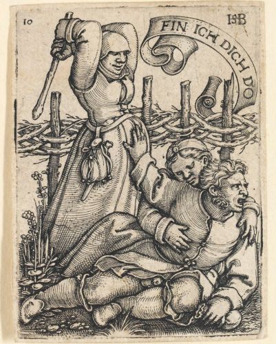 Schaubild 7: aus Sebald Behams Bilderfolge „Das Bauernfest - Die zwölf Monate“, 1546-47